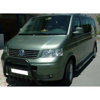 Sprednji zaščitni lok WT003 Black (nerjaveče jeklo) Volkswagen T5 Caravelle 2004–2010 fotografija 3