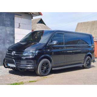 Sprednji zaščitni lok WT003 Black (nerjaveče jeklo) Volkswagen T6 2015–2024 fotografija 1