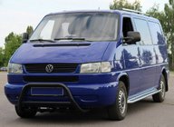 Volkswagen T4 Transporter 1990–2003 Sprednji zaščitni lok WT003 Black (nerjaveče jeklo) fotografija 3