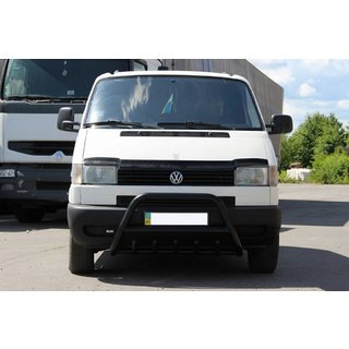 Sprednji zaščitni lok WT003 Black (nerjaveče jeklo) Volkswagen T4 Transporter 1990–2003 fotografija 2