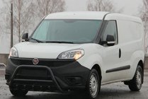 Fiat Doblo II 2010–2022 Sprednji zaščitni lok WT003 Black (nerjaveče jeklo) fotografija 3