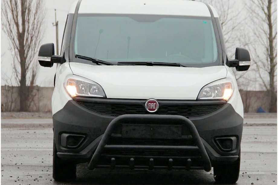 Fiat Doblo II 2010–2022 Sprednji zaščitni lok WT003 Black (nerjaveče jeklo) Image