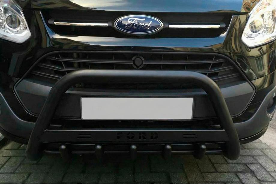 Ford Custom 2013–2022 Sprednji zaščitni lok WT004 Black (nerjavno jeklo) Image