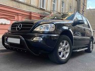 Mercedes ML W163 1997–2005 Sprednji zaščitni lok WT003 Black (nerjaveče jeklo) fotografija 4