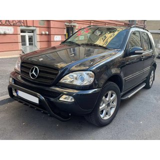 Sprednji zaščitni lok WT003 Black (nerjaveče jeklo) Mercedes ML W163 1997–2005 fotografija 1