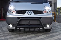 Renault Trafic 2001–2015 Sprednji zaščitni lok WT003 Black (nerjaveče jeklo) fotografija 1