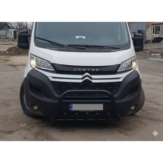 Sprednji zaščitni lok WT003 Black (nerjaveče jeklo) Opel Movano 2021– fotografija 1