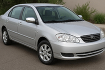 Toyota Corolla 2002–2007 Kromirani pokrovi ogledal 2002-2005 (2 kosa, plastika) fotografija 1