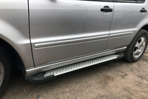 Mercedes ML W163 1997–2005 Stranske stopnice Allmond Grey (2 kosa, aluminij) fotografija 6
