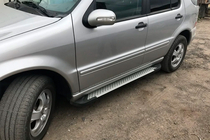 Mercedes ML W163 1997–2005 Stranske stopnice Allmond Grey (2 kosa, aluminij) fotografija 7