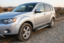 Mitsubishi Outlander 2006–2012 Stranski pragovi Line (2 kos, aluminij) fotografija 1