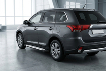 Mitsubishi Outlander 2012–2021 Stranske stopnice Allmond Grey (2 kosa, aluminij) fotografija 1
