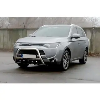 Sprednji zaščitni lok WT004 (inox) Mitsubishi Outlander 2012–2021 fotografija 2