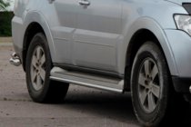Mitsubishi Pajero Wagon IV 2006–2021 Stranske cevi (2 kos, nerjavno jeklo) fotografija 4