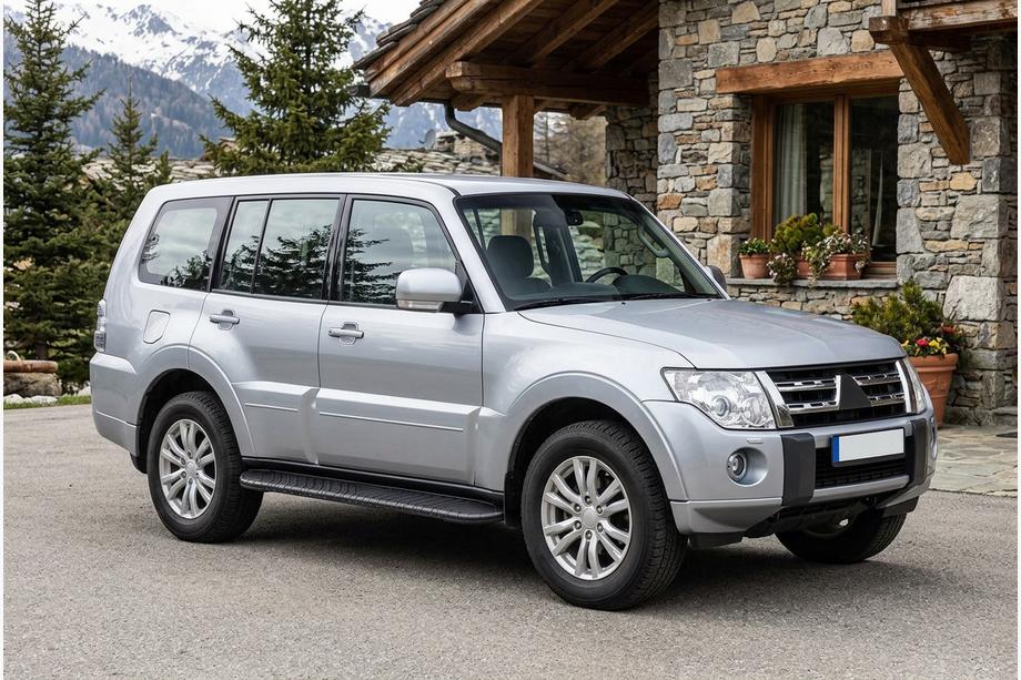 Mitsubishi Pajero Wagon IV 2006–2021 Bočne stopnice Bosphorus Black (2 kos, aluminij) Image