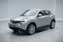 Nissan Juke 2010–2019 Bočne stopnice Allmond Black (2 kosa, aluminij) fotografija 1