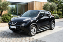 Nissan Juke 2010–2019 Stranske stopnice Tayga Grey (2 kos, aluminij) fotografija 1