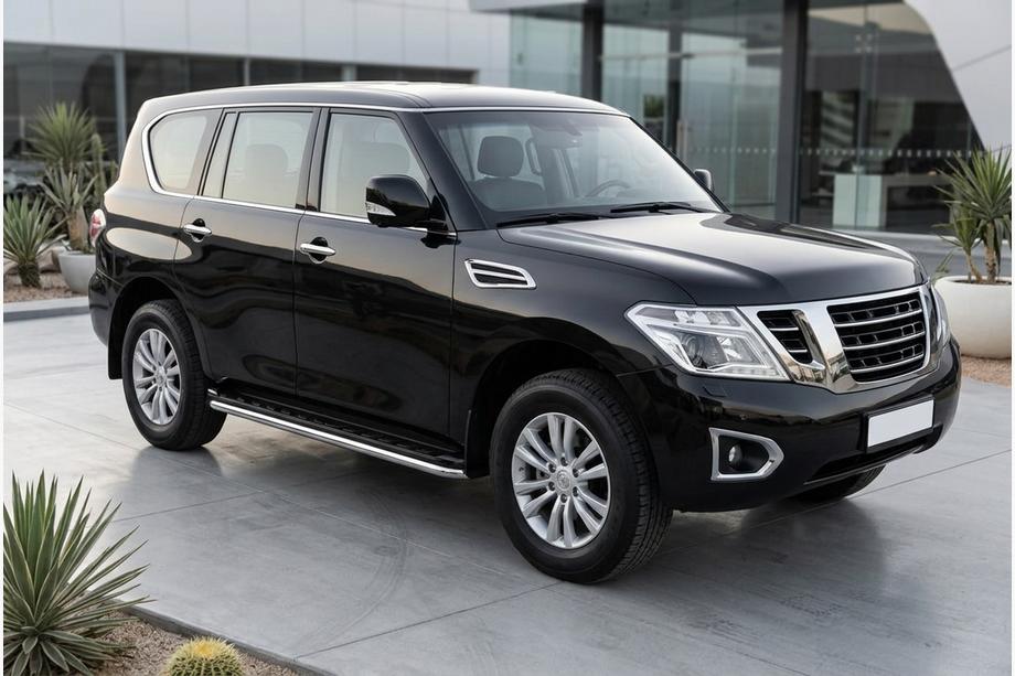Nissan Patrol Y62 2010–2024 Stranske stopnice Maydos V1 (2 kosa, aluminij / nerjavno jeklo) Image
