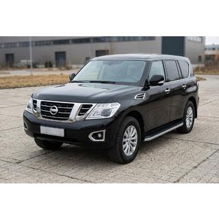 Stranske stopnice Tayga Grey (2 kos, aluminij) Nissan Patrol Y62 2010–2024 fotografija 1