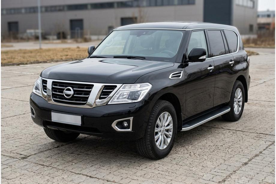 Nissan Patrol Y62 2010–2024 Stranske stopnice Tayga Grey (2 kos, aluminij) Image