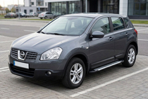 Nissan Qashqai 2007–2010 Stranski pragovi Line (2 kos, aluminij) fotografija 1