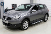 Nissan Qashqai 2010–2014 Stranski pragovi Line (2 kos, aluminij) fotografija 1