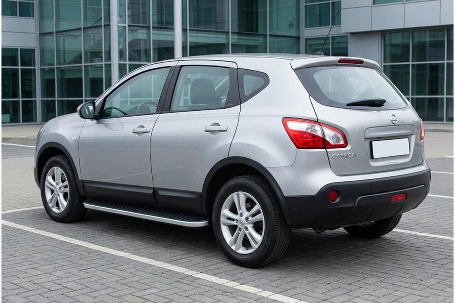 Nissan Qashqai 2010–2014 Stranski pragovi Tayga Grey (2 kosa, aluminij) Image