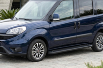 Opel Combo 2012–2018 Bočne stopnice Allmond Black (2 kos, aluminij) fotografija 1