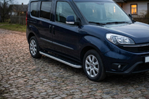 Opel Combo 2012–2018 Stranske stopnice Tayga Grey (2 kos, aluminij) fotografija 1