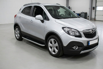 Opel Mokka 2012–2021 Stranske stopnice Tayga Grey (2 kos, aluminij) fotografija 1