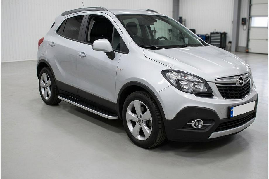Opel Mokka 2012–2021 Stranske stopnice Tayga Grey (2 kos, aluminij) Image