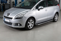 Peugeot 5008 2009–2016 Stranski pragovi Maydos V1 (2 kos, aluminij ↗ nerjaveče jeklo) fotografija 1