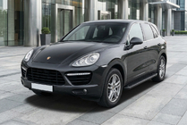 Porsche Cayenne 2010–2017 Bočne stopnice Allmond Black (2 kosa, aluminij) fotografija 1