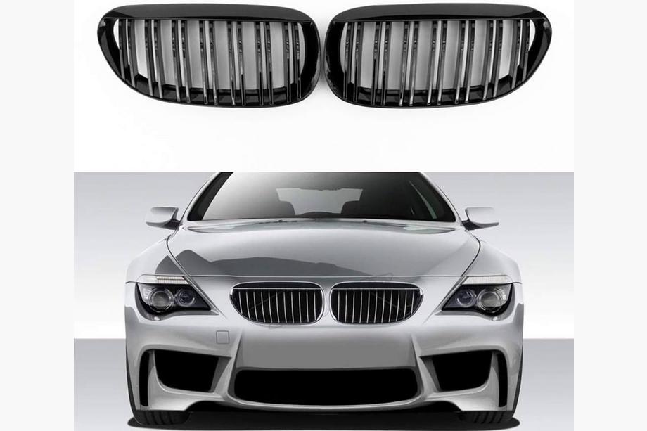 BMW serija 6 E63/E64 2003–2010 Ledvične rešetke M-Look (črni visok sijaj) Image