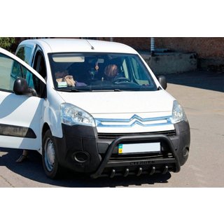 Sprednji zaščitni lok WT004 Black (nerjavno jeklo) Citroen Berlingo 2008–2018 fotografija 3