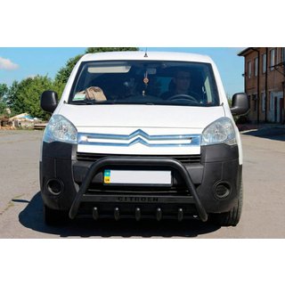 Sprednji zaščitni lok WT004 Black (nerjavno jeklo) Citroen Berlingo 2008–2018 fotografija 2