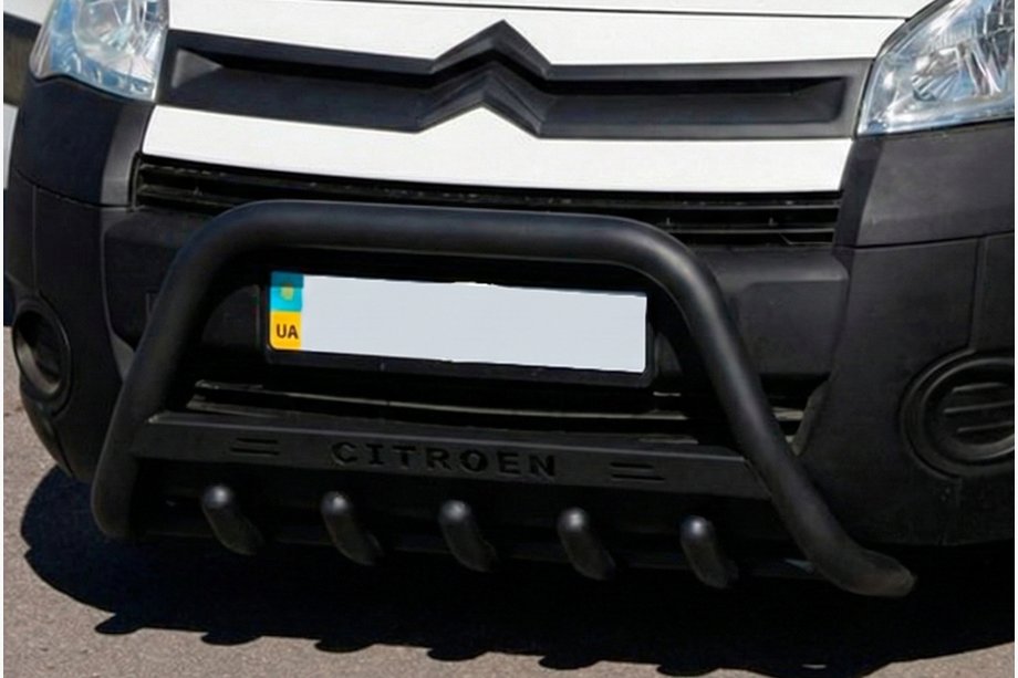 Citroen Berlingo 2008–2018 Sprednji zaščitni lok WT004 Black (nerjavno jeklo) Image