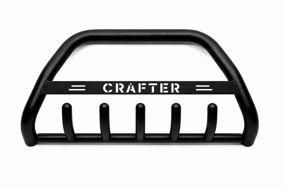 Volkswagen Crafter 2006–2016 Sprednji zaščitni lok WT004 Black (nerjavno jeklo) Image