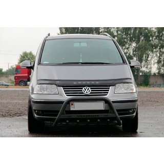 Sprednji zaščitni lok WT004 Black (nerjavno jeklo) Volkswagen Sharan 1995–2010 fotografija 2