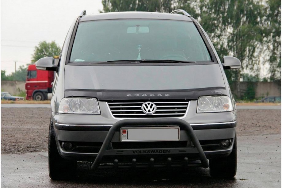 Volkswagen Sharan 2010–2023 Sprednji zaščitni lok WT004 Black (nerjavno jeklo) Image