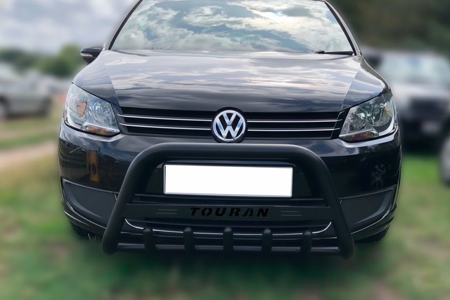 Volkswagen Touran 2003–2010 Sprednji zaščitni lok WT004 Black (nerjavno jeklo) Image