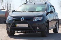 Renault Sandero 2013–2022 Bullbar WT003 Black (nerjavno jeklo) fotografija 1