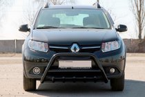 Renault Sandero 2013–2022 Bullbar WT003 Black (nerjavno jeklo) fotografija 2