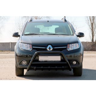 Bullbar WT003 Black (nerjavno jeklo) Renault Sandero 2013–2022 fotografija 2