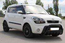 Kia Soul I 2008–2013 Sprednji zaščitni lok WT004 Black (nerjavno jeklo) fotografija 2