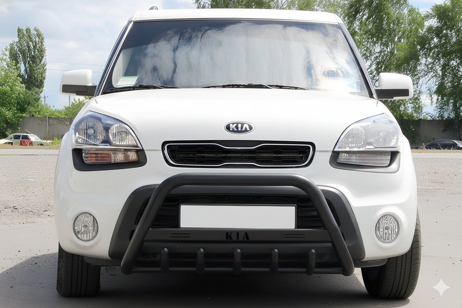 Kia Soul I 2008–2013 Sprednji zaščitni lok WT004 Black (nerjavno jeklo) Image