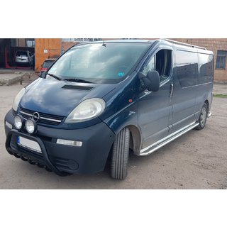 Kenguru zaščitni lok WT004 Black (nerjavno jeklo) Opel Vivaro 2001–2015 fotografija 2