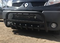 Renault Trafic 2001–2015 Kenguru zaščitni lok WT004 Black (nerjavno jeklo) fotografija 5