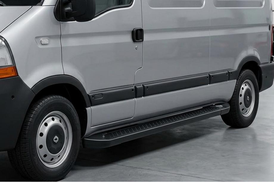 Renault Master 1998–2010 Bočne stopnice Allmond Black (2 kos, aluminij) Image