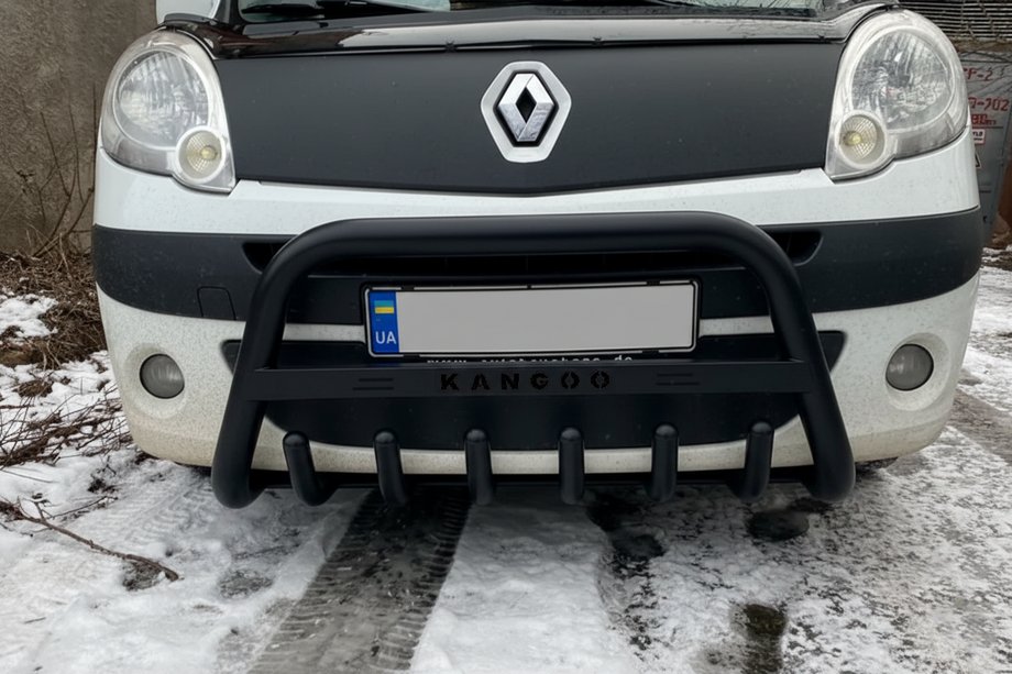 Renault Kangoo 2008–2020 Sprednji zaščitni lok WT004 Black (nerjavno jeklo) Image